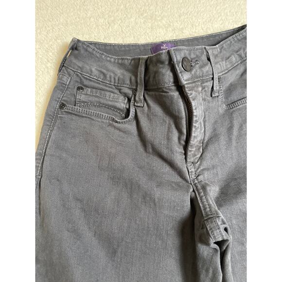 NYDJ Women's Straight Lift Tuck Casual Preppy Streetwear Dark Gray Jeans 2P - Picture 4 of 12